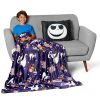 Disney Nightmare Before Christmas Jump Scare Silk Touch Throw Blanket with Plush Pocket Pillow