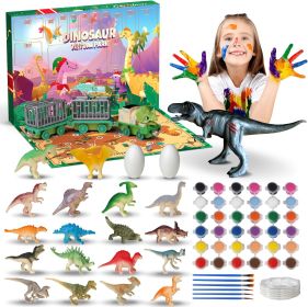 Kids Arts Crafts Set Dinosaur Toys Painting Kit,Painting Toys Gifts for 6 to18 Year Old Boys Kids Girls Toddlers Advent Calendar