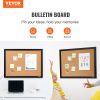 VEVOR Cork Board, 36x24 inches Bulletin Board with MDF Sticker Frame, Vision Board Includes 10 Pushpins