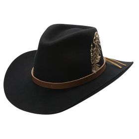 Abner Wool Felt Feathered Hat