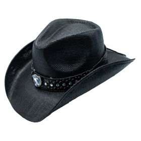 Corona Straw Crystal Studded Drifter Cowboy Hat