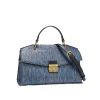 New blue snake print handbag bag female premium sense of niche fashion hundred shoulder crossbody bag