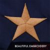 2 Pack American USA Tea-Stained Flag 3x5 Ft Embroidered 420D Polyester Embroidered Stars