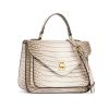 Crocodile grain leather handbag lock buckle bag 2025 new senior sense of fashion hundred shoulder crossbody bag