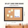 VEVOR Cork Board, 36x24 inches Bulletin Board with MDF Sticker Frame, Vision Board Includes 10 Pushpins