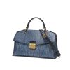 New blue snake print handbag bag female premium sense of niche fashion hundred shoulder crossbody bag