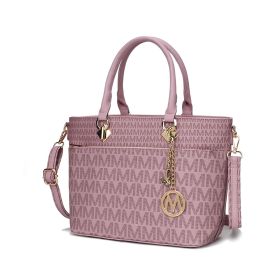 MKF Collection Yonah Tote Signature Printed Vegan Leather by Mia K (Material: Vegan Leather, Color: Lavender)