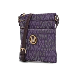 MKF Collection Lemuel M Signature Crossbody by Mia K. (Material: Vegan Leather, Color: Purple)