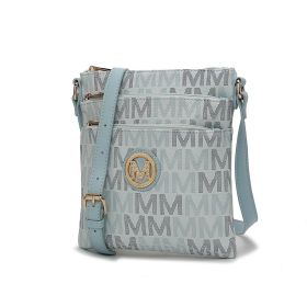 MKF Collection Lemuel M Signature Crossbody by Mia K. (Material: Vegan Leather, Color: Light Blue)