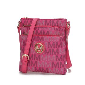 MKF Collection Lemuel M Signature Crossbody by Mia K. (Material: Vegan Leather, Color: Fuchsia)