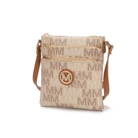 MKF Collection Lemuel M Signature Crossbody by Mia K. (Material: Vegan Leather, Color: Beige)