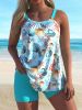 Women's two-piece sky-blue quick-dry tankini